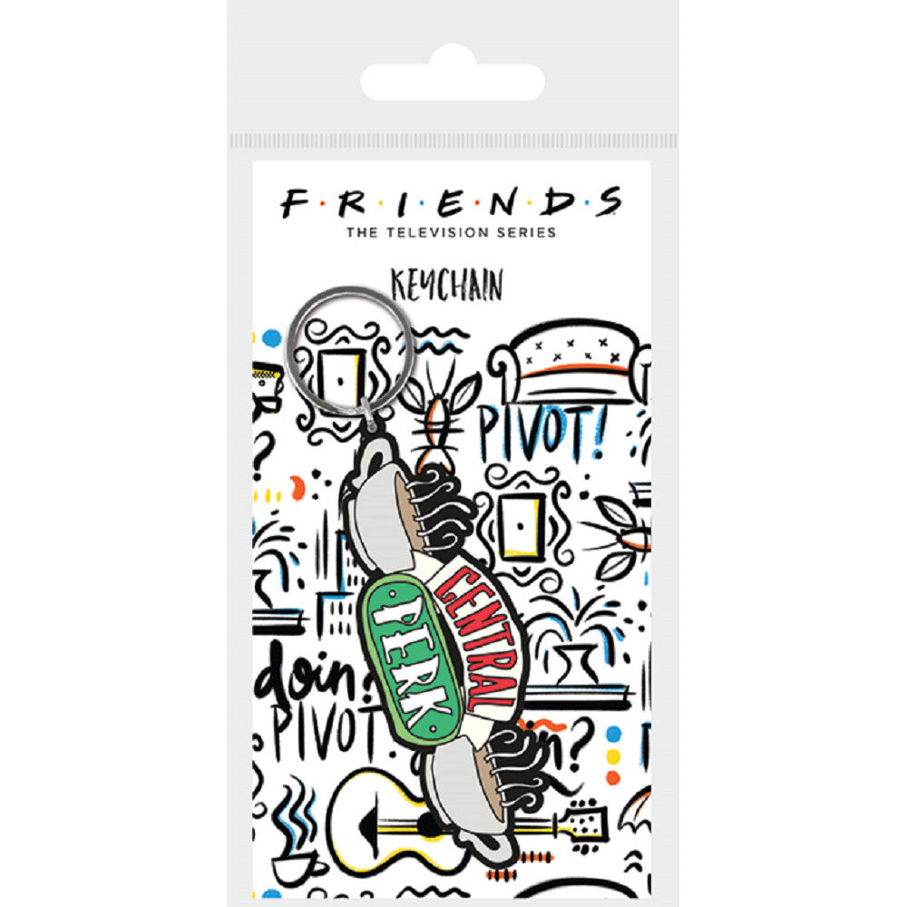 Friends Central Perk Sketch Rubber Keychain