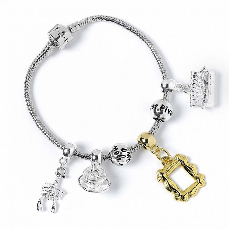 Friends Silver Plated Charm Bracelet with 4 charms