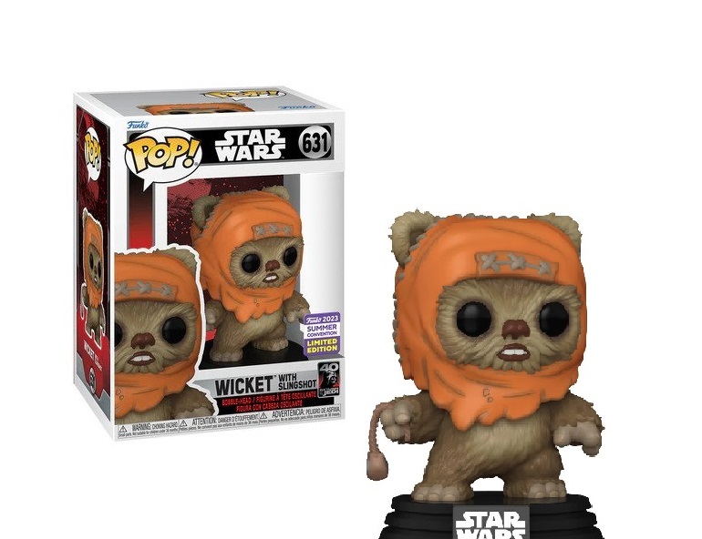 Funko Pop! Disney: Star Wars – Wicket with Slingshot (Convention Limited Edition) #631 Bobble-Head Vinyl Figure
