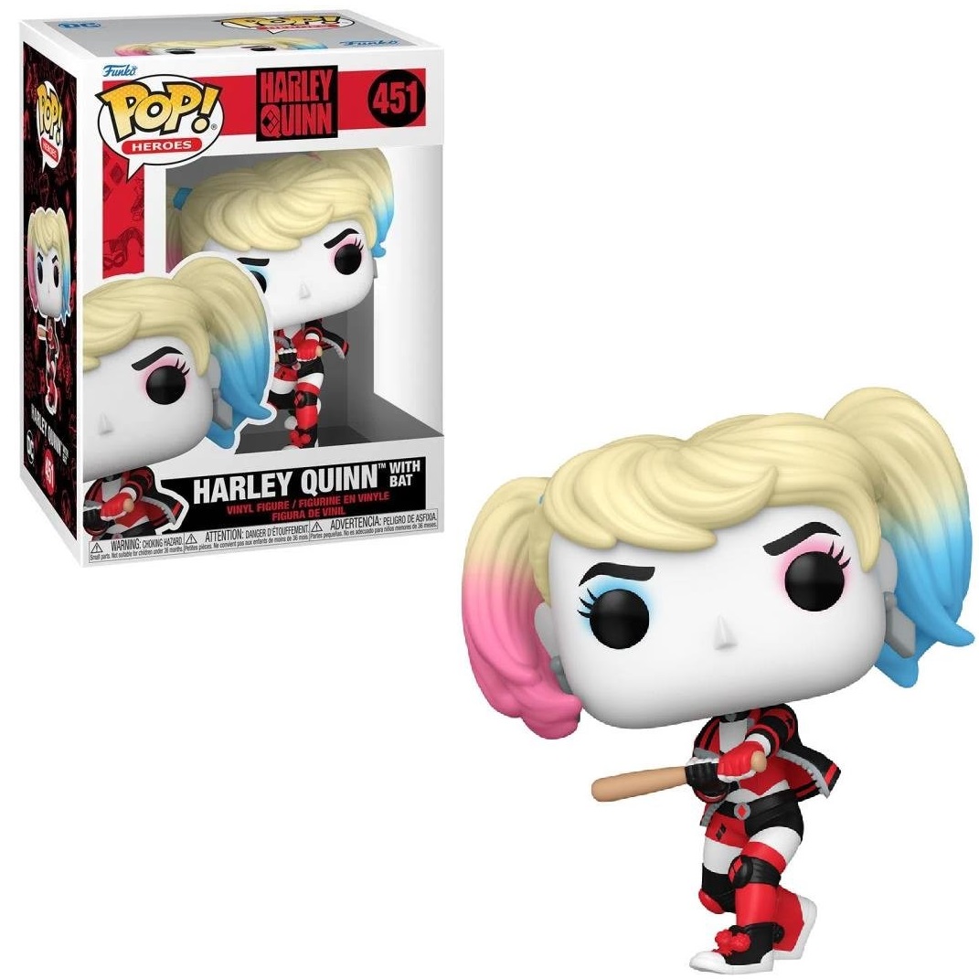 Funko Pop! DC Heroes: Harley Quinn – Harley Quinn with Bat #451 Vinyl Figure