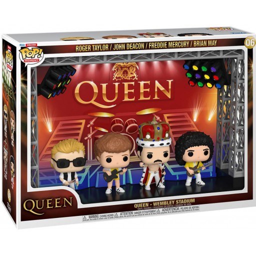 Funko Pop! Moment Deluxe: Queen – Wembley Stadium Roger Taylor/ john Deacon/ Freddie Vinyl Figure